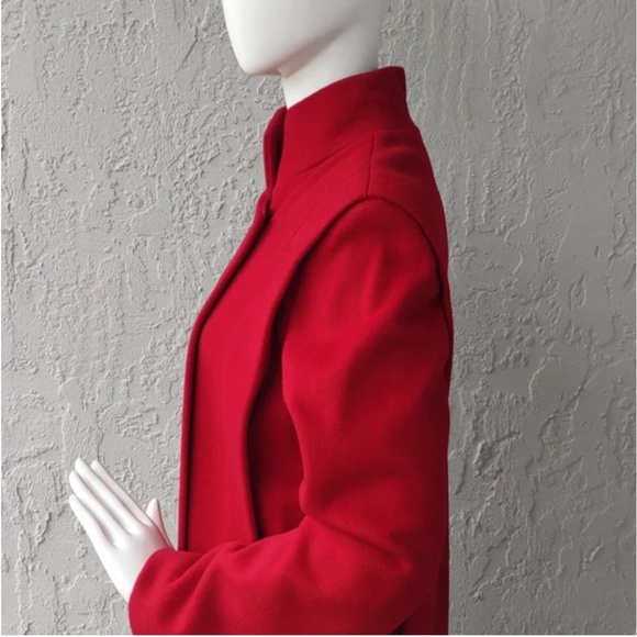 Ashley Scott Vintage Red Full-Length Pure Wool Coat - Picture 10 of 17